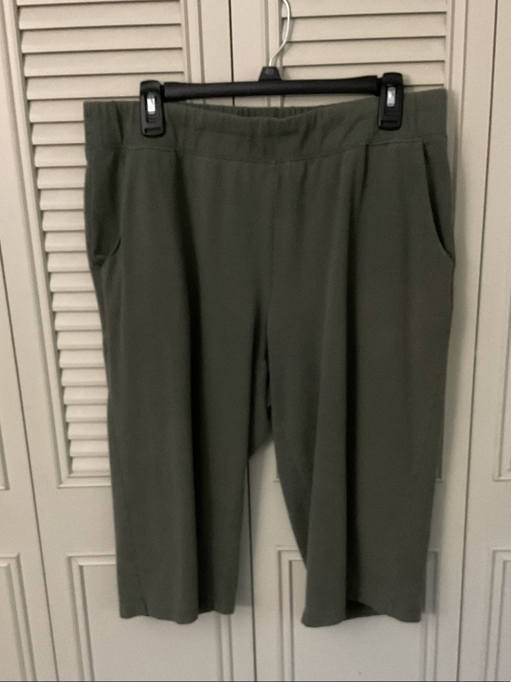 Denim&Co Olive Pull-On Knit Capris